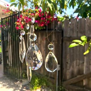 COPY 2 -  6 (3 ea.) Vintage spear and drop shaped crystals